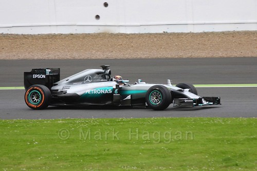 Pascal Wehrlein in the Mercedes in Formula One In Season Testing at Silverstone, July 2016