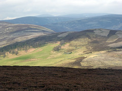 Westward view from below the summit of the Hill of Rowan, Glen Esk
