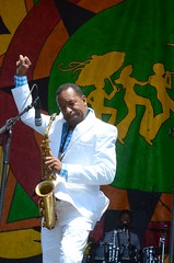 Big Chief Donald Harrison Jr. at Jazz Fest 2015, Day 5, May 1