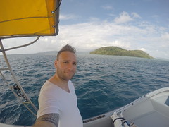 On a boat in Micronesia!