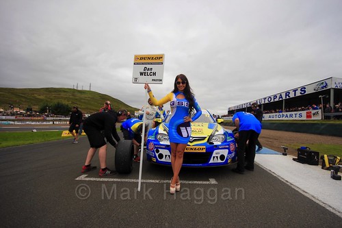 Dan Welch on the grid during the BTCC weekend at Knockhill, August 2016