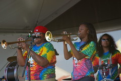 Original Pinettes Brass Band at Jazz Fest 2015, Day 6, May 2