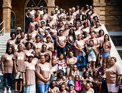Washington Family Reunion on the steps of the historical 16th Street Baptist Church, 2014, Birmingham, Alabama