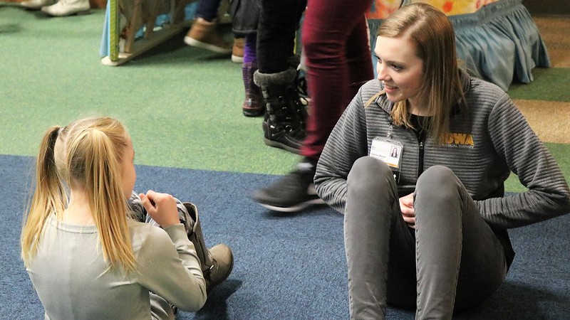 UI Carver College of Medicine students hosted healthcare activities at Iowa Children's Museum Family Free STEM night in January for hundreds of children and families.