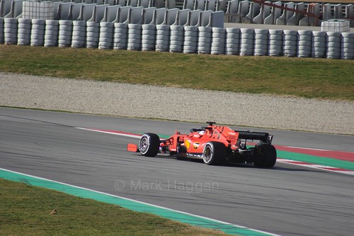 Sebastian Vettel in the Ferrari SF90 at Formula One Pre-Season Testing 2019