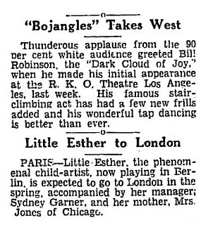 Baby Esther Jones to London (1930)