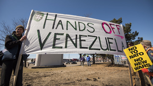 Protest against US military intervention in Venezuela