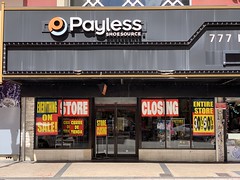 Payless Put Up Store Closing Signs