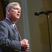Former Iowa Governor Tom Vilsack speaking at the Heartland Forum in Storm Lake, Iowa