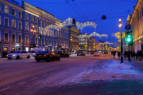 Christmas. Nevsky Avenue.