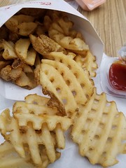 4-11-2019: Waffle fries are everything. Burlington, MA