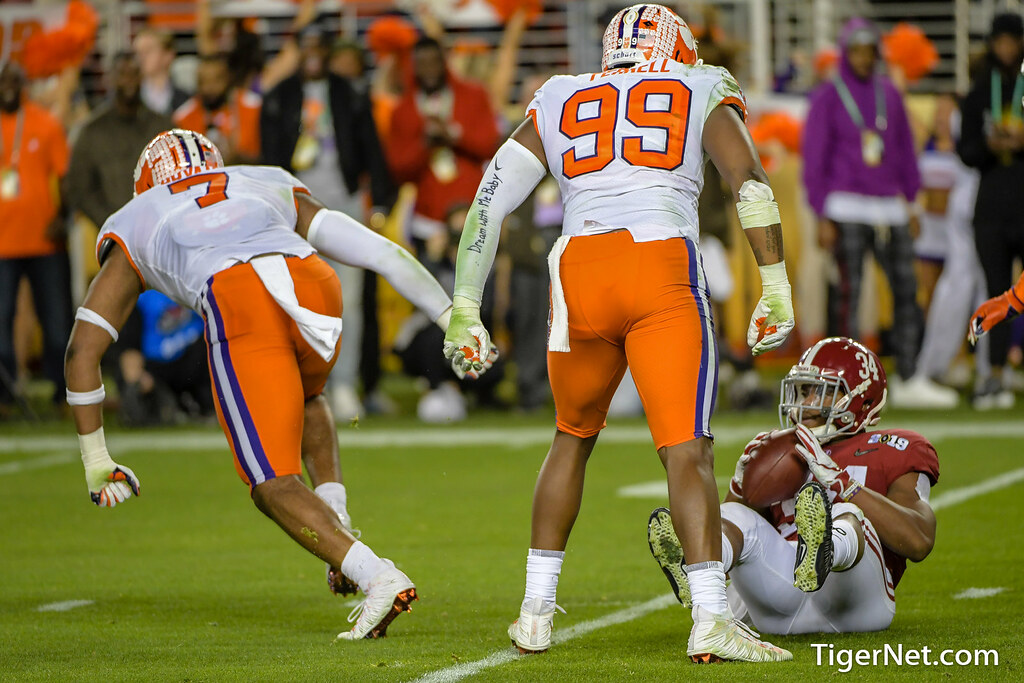 Clemson Football Photo of Austin Bryant and Clelin Ferrell and alabama