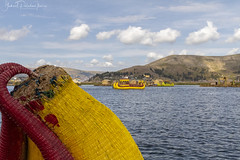 Traditional reed (totora) boats of the Uros