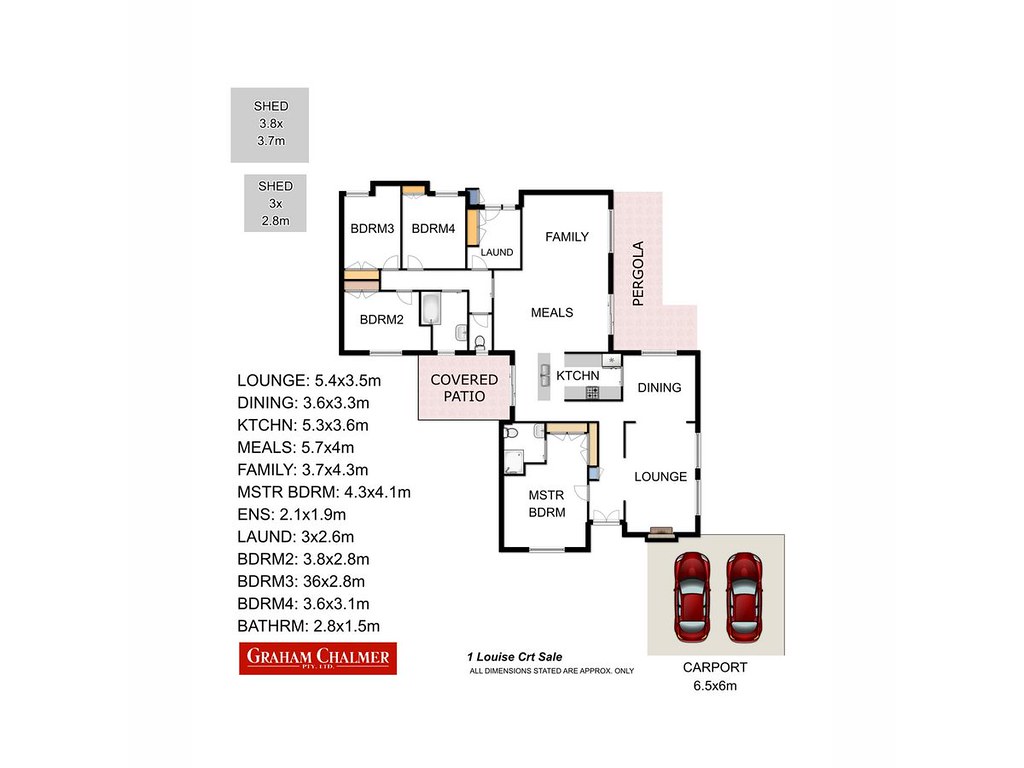 1 Louise Court, Sale VIC 3850 floorplan