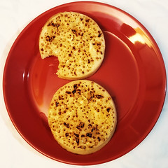 This is a side plate, those are normal sized crumpets