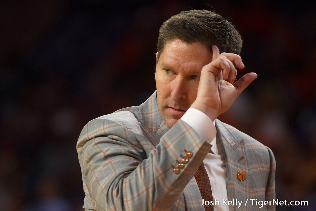 Clemson  Photo of wrightstate and Brad Brownell
