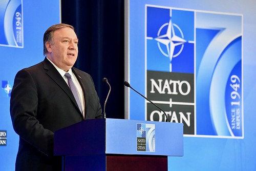 Secretary Pompeo Delivers Remarks at a Press Conference at the NATO Ministerial, From FlickrPhotos
