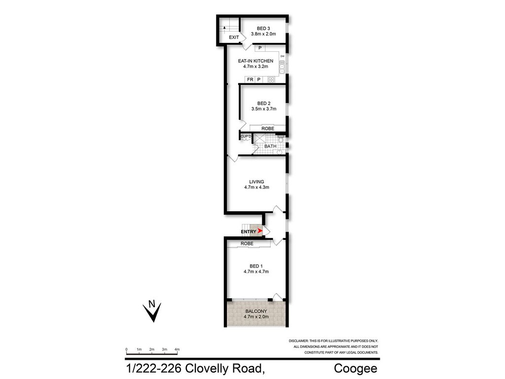 1/222-226 Clovelly Road, Coogee NSW 2034 floorplan