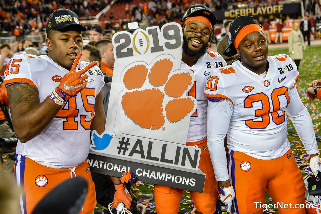Clemson Football Photo of Chris Register and Jalen Williams and Trevion Thompson and alabama
