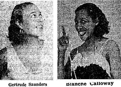 Gertrude Saunders and Blanche Calloway