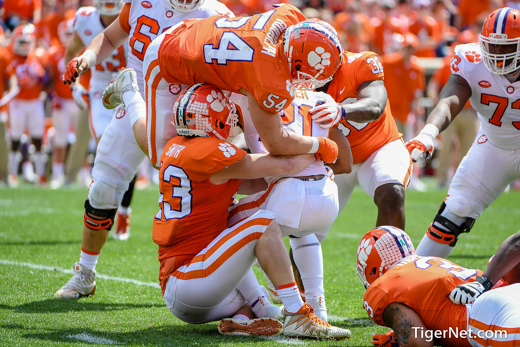 Clemson Football Photo of Chad Smith and Logan Rudolph