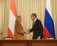 Aussenministerin Kneissl auf Arbeitsbesuch in Moskau