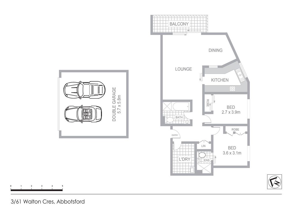 3/61 Walton Crescent, Abbotsford NSW 2046 floorplan
