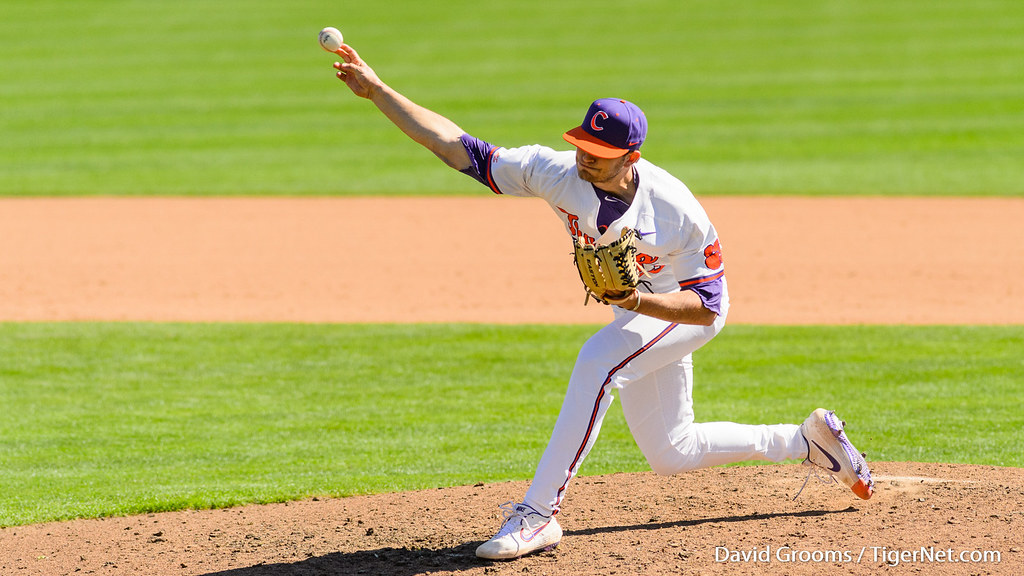 Clemson Baseball Photo of Carson Spiers and notredame