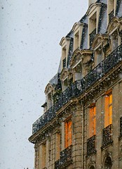 Memories of a snowfall in the centre of Paris