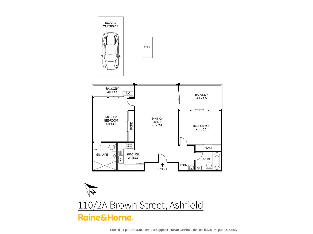 110/2A Brown Street, Ashfield NSW 2131 floorplan